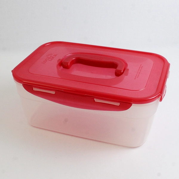 Lock & Lock 4 L Plastic Food Container Carrier Red Lid