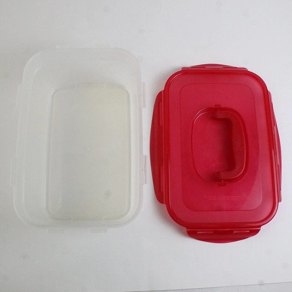 Lock & Lock 4 L Plastic Food Container Carrier Red Lid