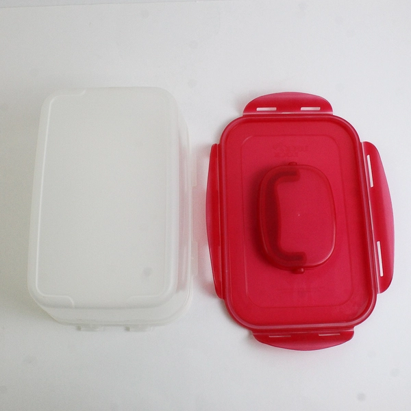 Lock & Lock 4 L Plastic Food Container Carrier Red Lid