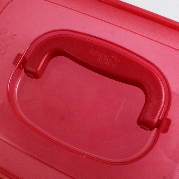 Lock & Lock 4 L Plastic Food Container Carrier Red Lid