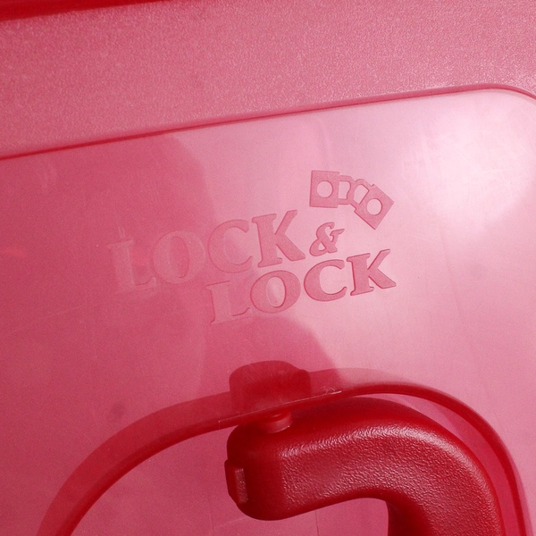 Lock & Lock 4 L Plastic Food Container Carrier Red Lid