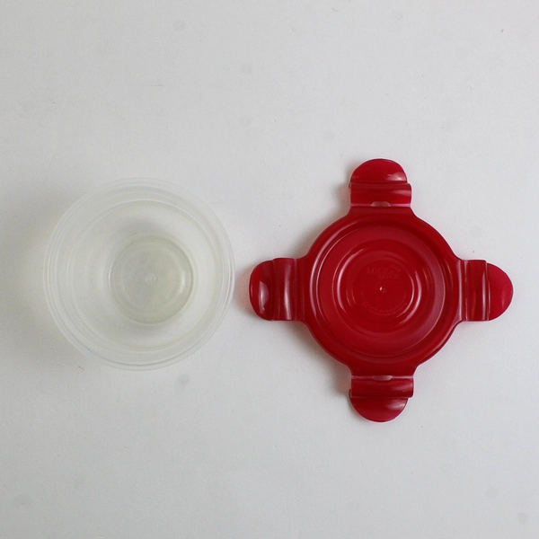 Set of 6 Lock & Lock 100 ml to 2.1 L Plastic Food Storage Bowls Red Lid