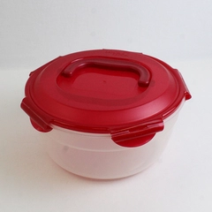 Lock & Lock 3.4 L Plastic Storage Container Carrier Bowl Red Lid