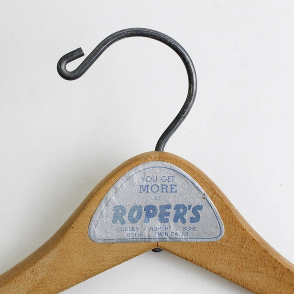 Lot of 5 Vintage Wooden Suit Hangers Closet Organization