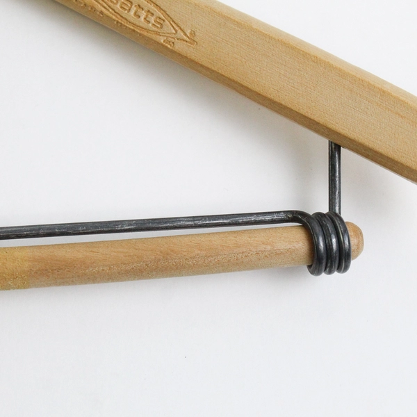 Lot of 5 Vintage Wooden Suit Hangers Closet Organization