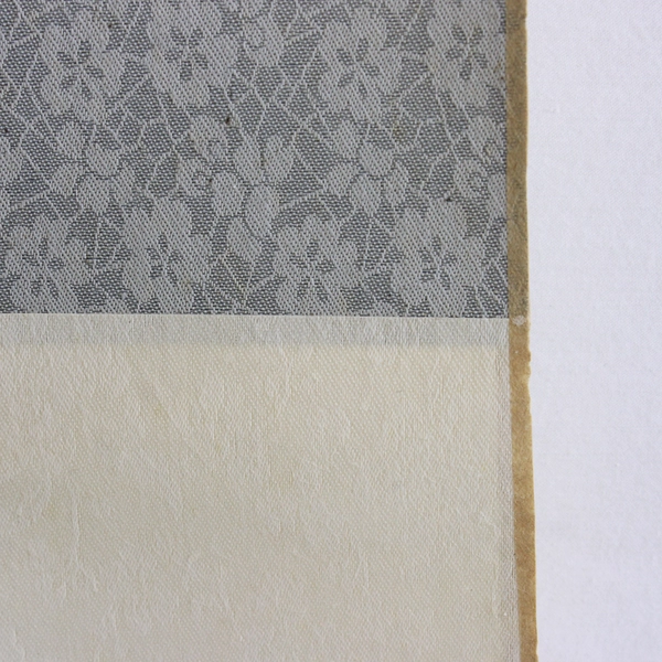 Vintage Japanese Art Hanging Scroll with Black and White Cat