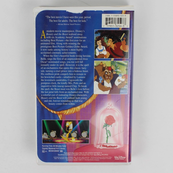 Walt Disney Classic Beauty and the Beast 1992 VHS Tape Clamshell Case 