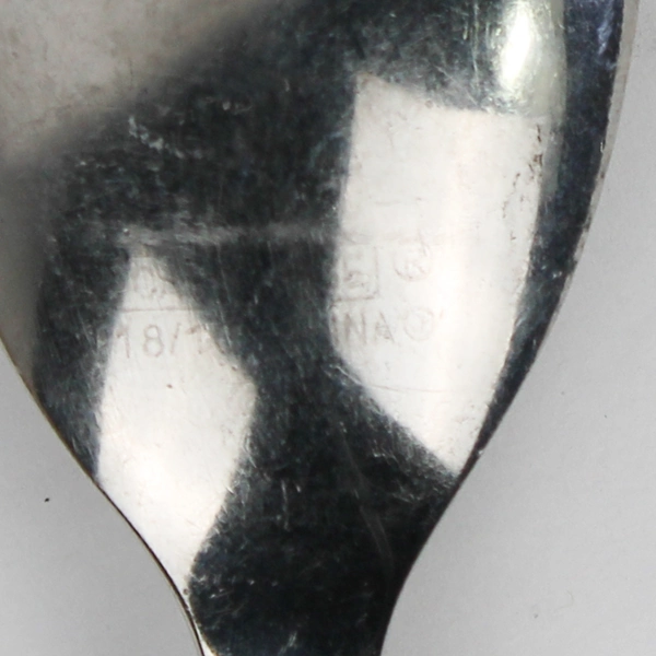 Cambridge 18/10 Stainless Glossy Satin Sugar Spoon Leigh-Sand Pattern 6.5 Inches