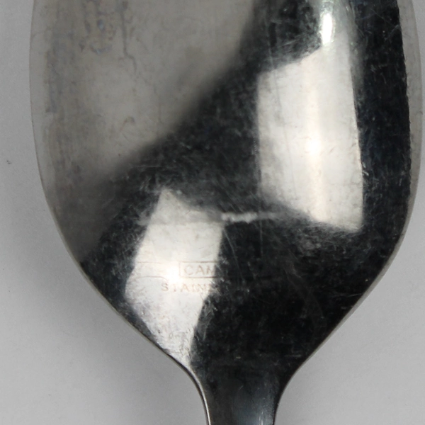 Lot of 5 Cambridge Silver Stainless Steel Oval Soup Spoons Lumina Sand Pattern