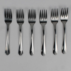 Set of 6 Cambridge Silver Krysten Pattern Stainless Steel Salad Forks 6.5 Inch