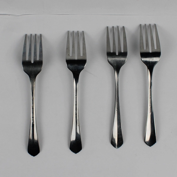 Set of 4 Cambridge Silver Krysten Pattern Stainless Steel Salad Forks 6.5 Inch