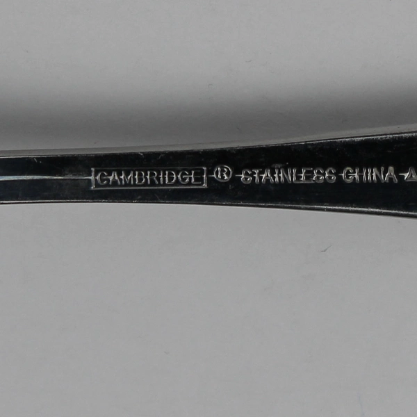 Set of 6 Cambridge Silver Krysten Pattern Stainless Steel Oval Soup Spoons 7"