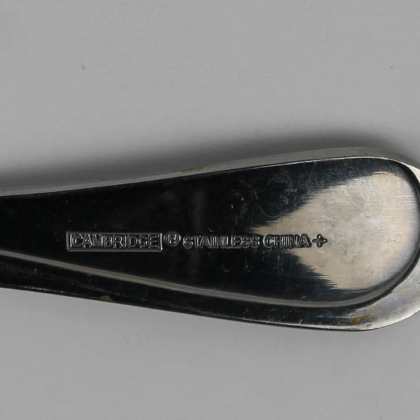 Set of 6 Cambridge Silver Gravity Sand Oval Soup Spoon Stainless 8" Satin Glossy