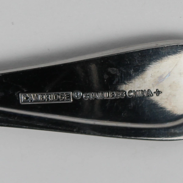 Lot of 7 Cambridge Silver Gravity Sand Oval Soup Spoon Stainless 8" Satin Glossy