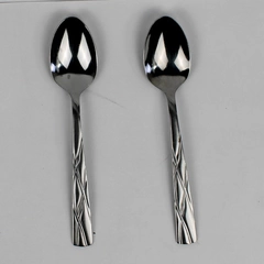 A Lot of 2 Cambridge Silver Grasmere-Sand Pattern Teaspoons Stainless Rare