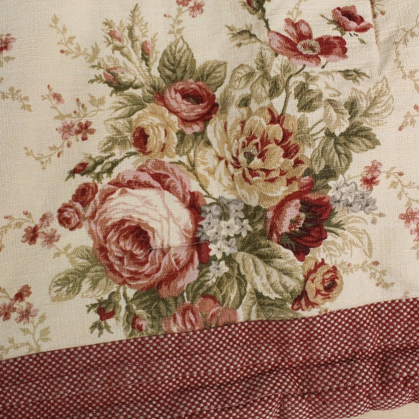 Waverly Home Orange/Red Floral Comforter 100" x 86" Cotton/Polyester