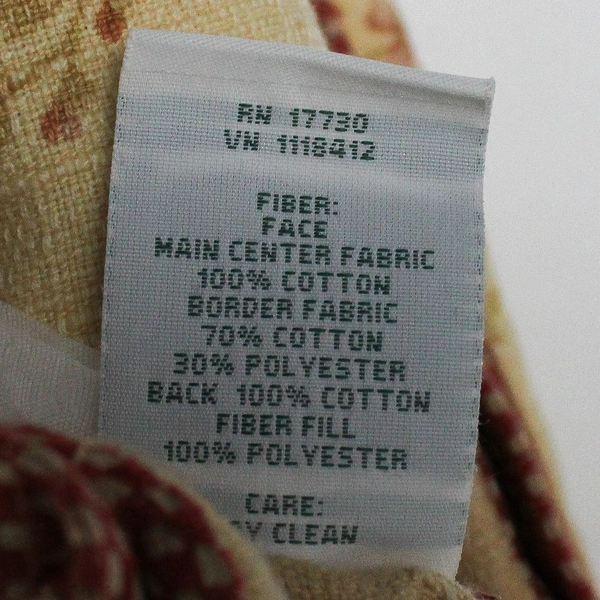 Waverly Home Orange/Red Floral Comforter 100" x 86" Cotton/Polyester