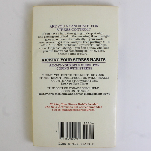 Kicking Your Stress Habits by Donald A Tubesing 1982 PB A Do-It-Yourself Guide