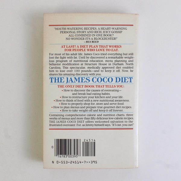 The James Coco Diet by James Coco & Marion Paone 1984 PB Over 50 Recipes