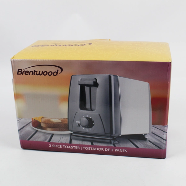 Brentwood 2-Slice Toaster In Stainless Steel & Black Model TS-280S (120V)