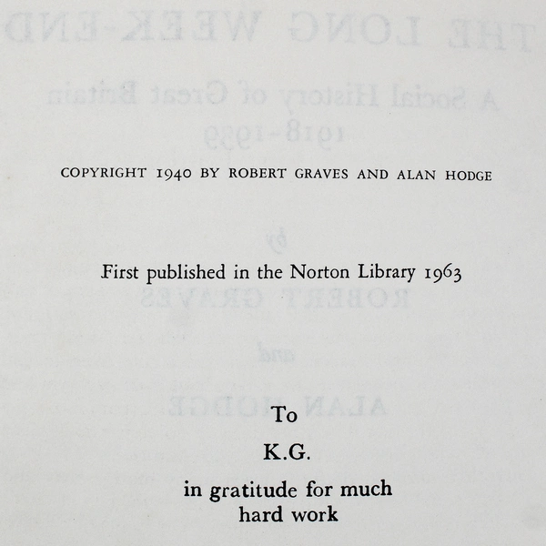 Vintage The Long Week-End A Social History of Great Britain 1918-1939 PB 1963