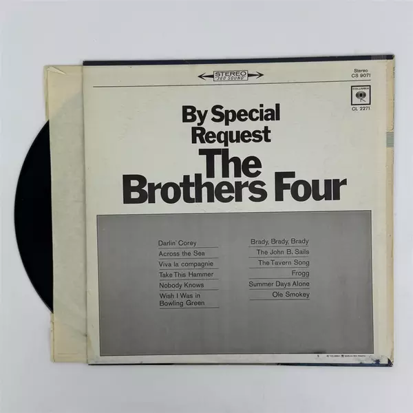 The Brothers Four By Special Request 12" 33 RPM Vinyl LP Folk Music Album