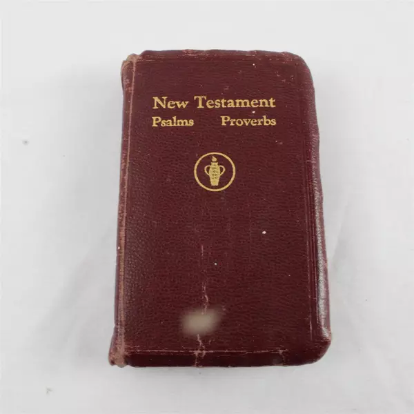New Testament Psalms Proverbs Pocket Size Red Cover Bible Book