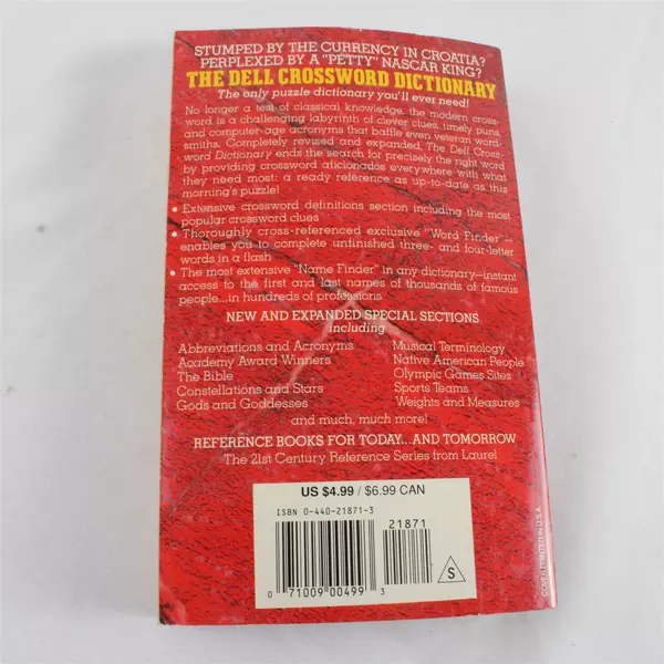 The Dell Crossword Dictionary Paperback by Williams Compact Edition