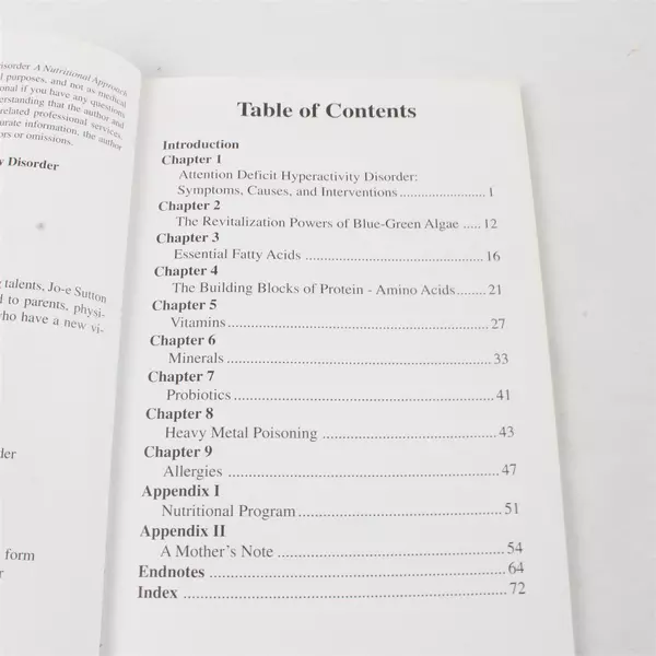 Attention Deficit Hyperactivity Disorder A Nutritional Approach Paperback 