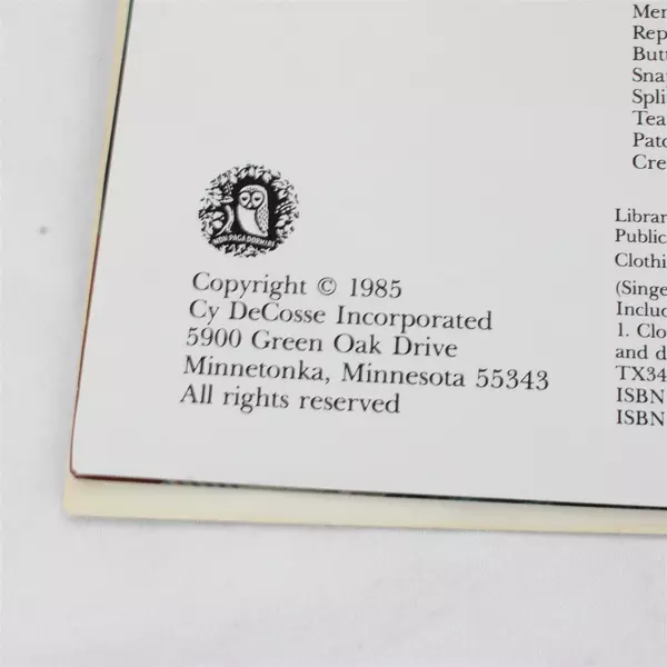 Clothing Care and Repair Singer Sewing Reference Library Paperback Book