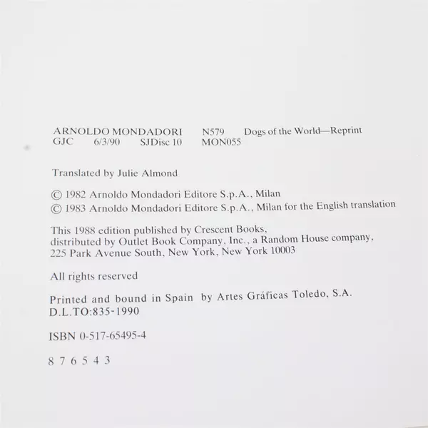 Dogs of the World Hardcover Book by Maurizio Bongianni & Concetta Mori HC