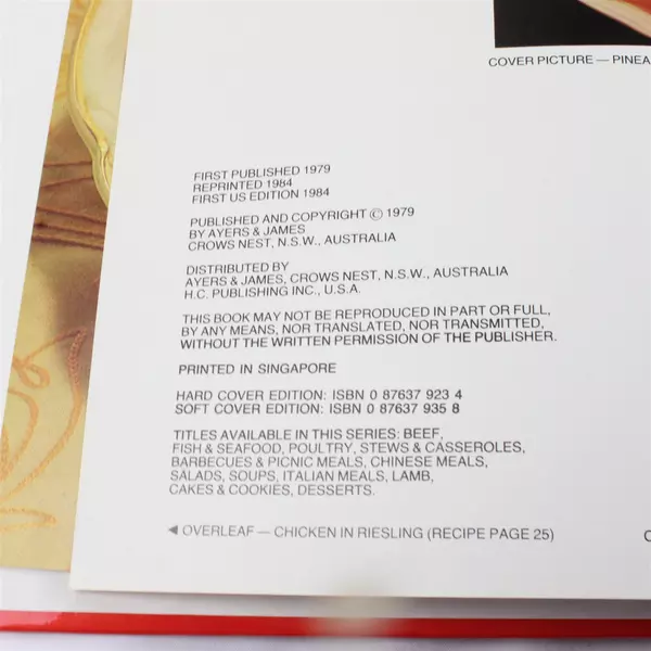 All Color Wonderful Ways to Prepare Poultry Hardcover Cookbook