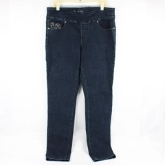 Ethyl Women's 12 Y2K Rhinestone Filigree Decorated Skinny Jeans