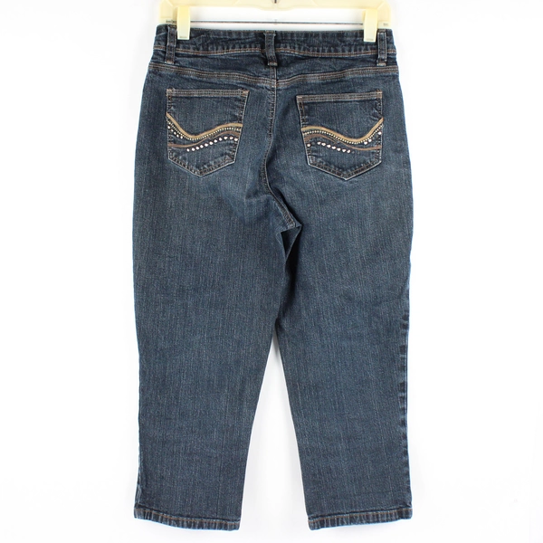 St John’s Bay Juniors 6 Dark Wash Denim Jean Capris