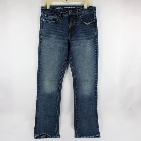 Amazon Essentials Men's 32x34 Medium Wash Bootcut Slim Denim Jeans
