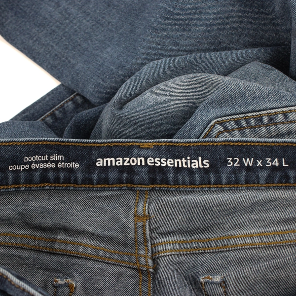Amazon Essentials Men's 32x34 Medium Wash Bootcut Slim Denim Jeans