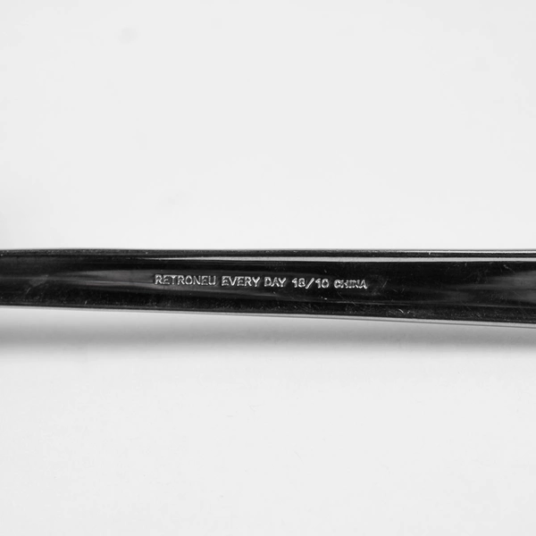 Lot of 2 Retroneu Xena Frost Pattern 18/10 Stainless Oval Soup Spoons 7.75 Inch