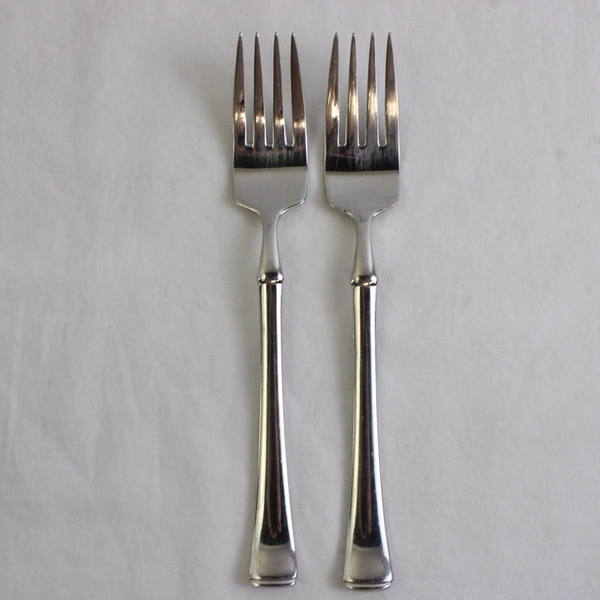 Lot of 2 Retroneu RTR22 Pattern 18/10 Stainless Dinner Forks 7.5 Inches Rare