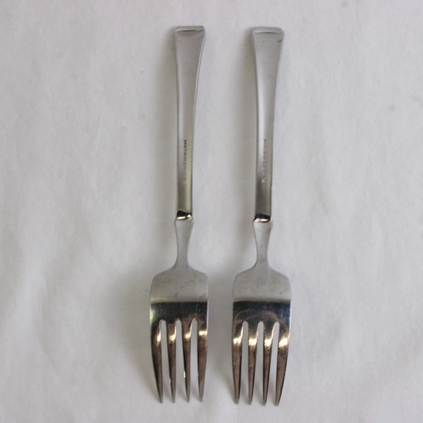 Lot of 2 Retroneu RTR22 Pattern 18/10 Stainless Dinner Forks 7.5 Inches Rare