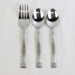 Lot Of 3 Retroneu Nocturne Pattern 18/10 Stainless 2 Teaspoons 1 Salad Fork Rare