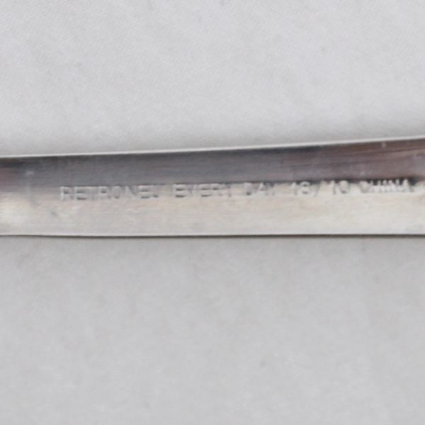 Lot Of 3 Retroneu Nocturne Pattern 18/10 Stainless 2 Teaspoons 1 Salad Fork Rare