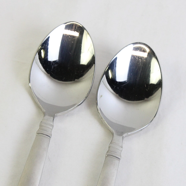 Lot Of 3 Retroneu Nocturne Pattern 18/10 Stainless 2 Teaspoons 1 Salad Fork Rare