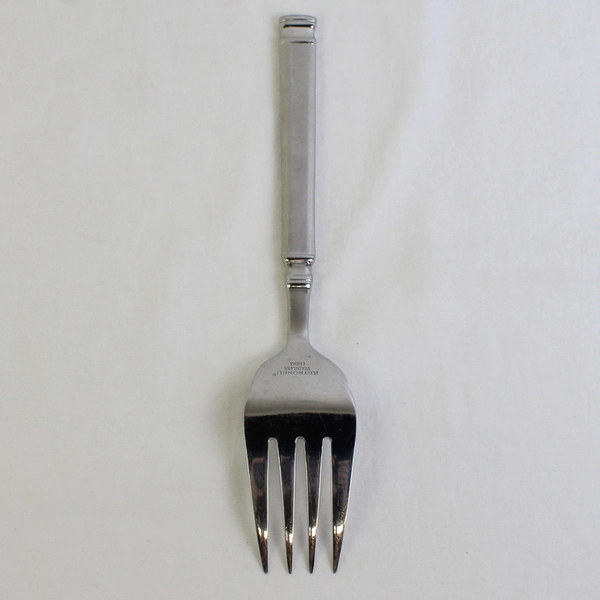 A Retroneu Rochelle Frost Pattern Stainless Cold Meat Serving Fork 9 Inches