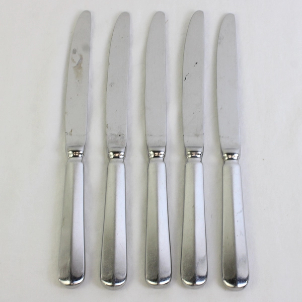 Lot Of 5 Food Network Mint (Stainless) Flatware Dinner Knives 9.5" Long