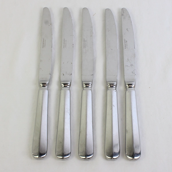 Lot Of 5 Food Network Mint (Stainless) Flatware Dinner Knives 9.5" Long