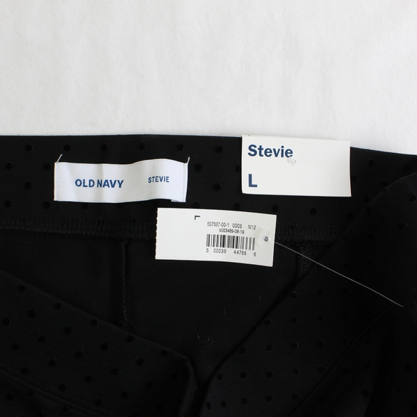 NWT Old Navy Stevie Ankle Pants Black Polka Dot Pattern Women's Large