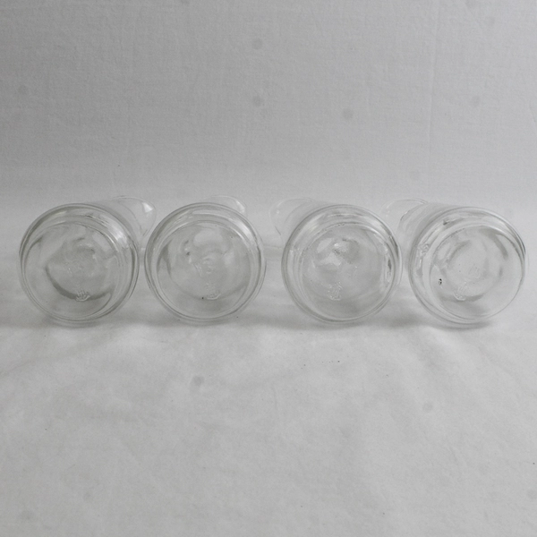 Lot Of 4 Anchor Hocking Presence Clear Glass Cruets With Stoppers 5.75" Tall
