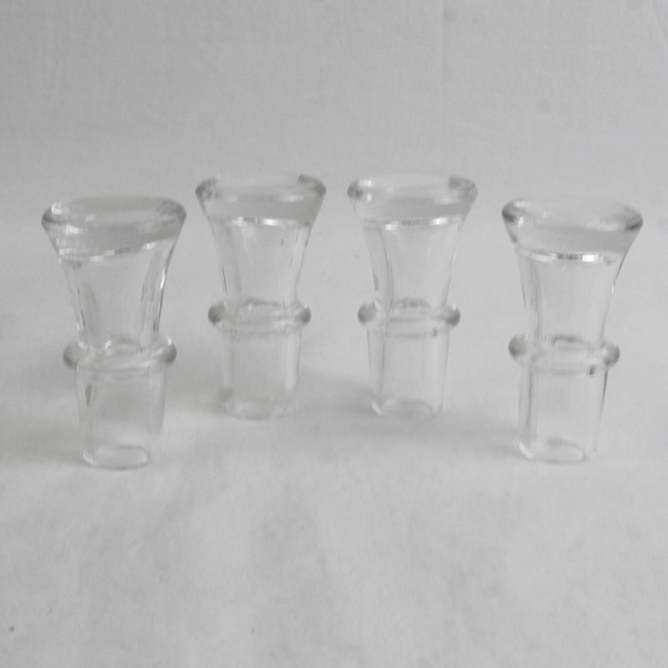 Lot Of 4 Anchor Hocking Presence Clear Glass Cruets With Stoppers 5.75" Tall
