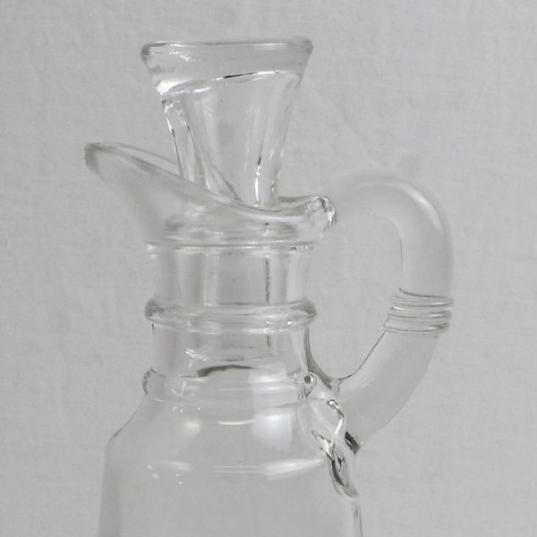 Lot Of 4 Anchor Hocking Presence Clear Glass Cruets With Stoppers 5.75" Tall