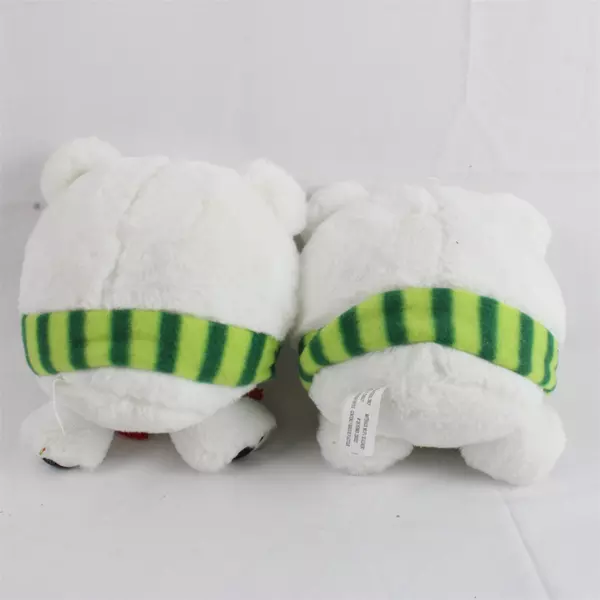 Lot of 2 Rolly Polar Bear Plush 7.5" American Greetings Christmas Stuffed Toy